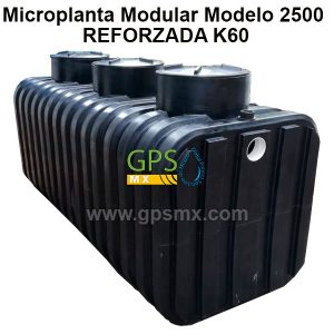 Microplanta de tratamiento de agua residual Gpsmx Modelo 2500 Reforzada K60 3 módulos